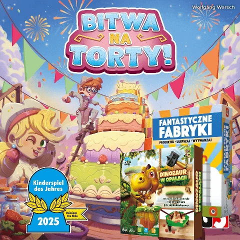 Fantastyczne Fabryki Bitwa na Torty Dinozaur w opałach
