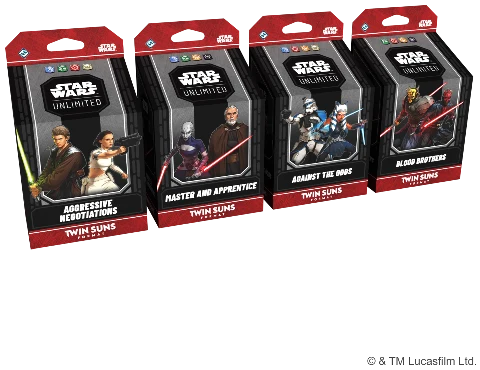 Star Wars Unlimited Card Game Twin Suns Format Deck Display