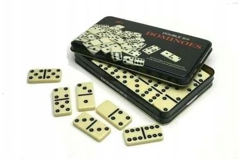 Domino 28szt metalowa puszka