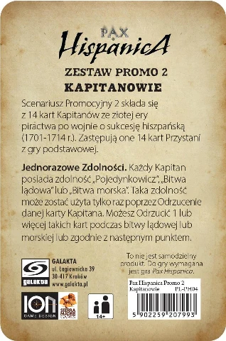 Pax Hispanica Kapitanowie zestaw promo, zdjęcie 2
