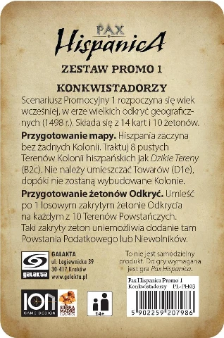 Pax Hispanica Konkwistadorzy zestaw promo, zdjęcie 2