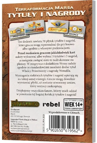 Terraformacja Marsa Tytuły i nagrody, zdjęcie 7
