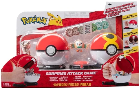 Pokémon Surprise Attack Game Rowlet vs Rockruff