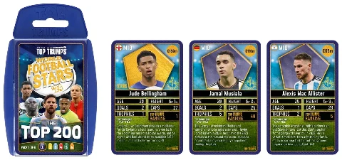 KARTY PIŁKARSIE STARTER KIT Top Trumps światowe gwiazdy futbolu ANGIELSKIE, zdjęcie 3