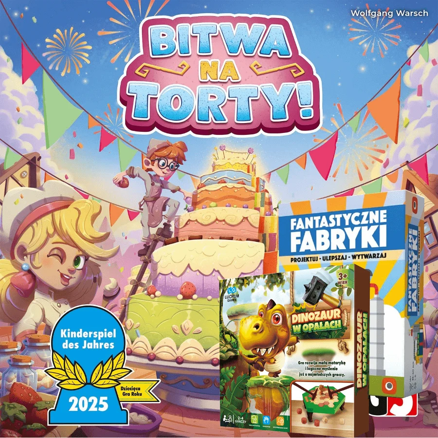 Fantastyczne Fabryki Bitwa na Torty Dinozaur w opałach