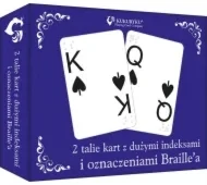 Karty z dużymi indeksami i znakami Braille'a