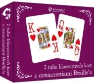 Karty klasyczne ze znakami Braillea
