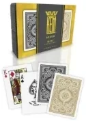 Karty Poker zestaw czarno złote