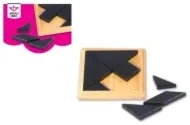 Tangram z naturalnego drewna w pudełku